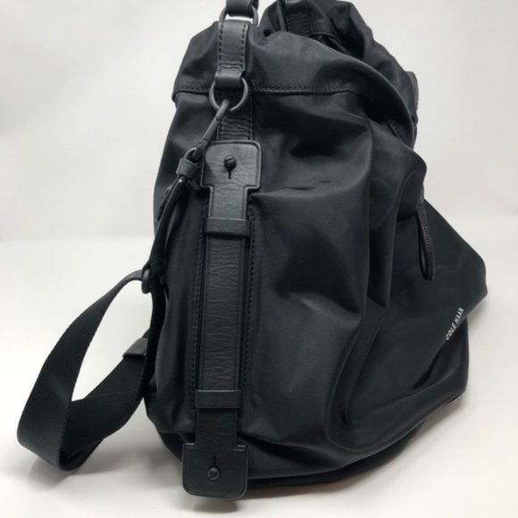Cole Haan Black Nylon Tote with leather straps - Picture 3 of 10